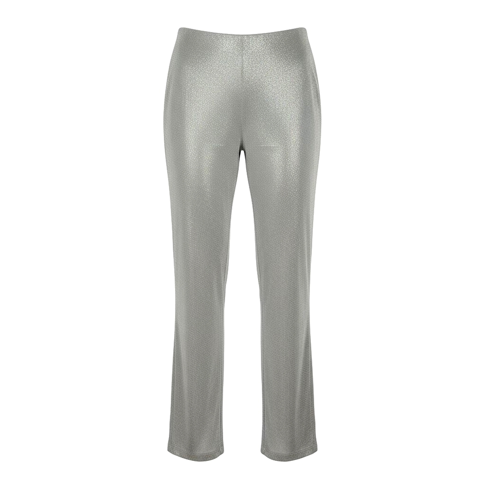 NWT ZARA Metalic Wide Leg Pull On Pants, Silver, S, NWT